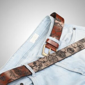 Unique Honeycomb Leather Belt